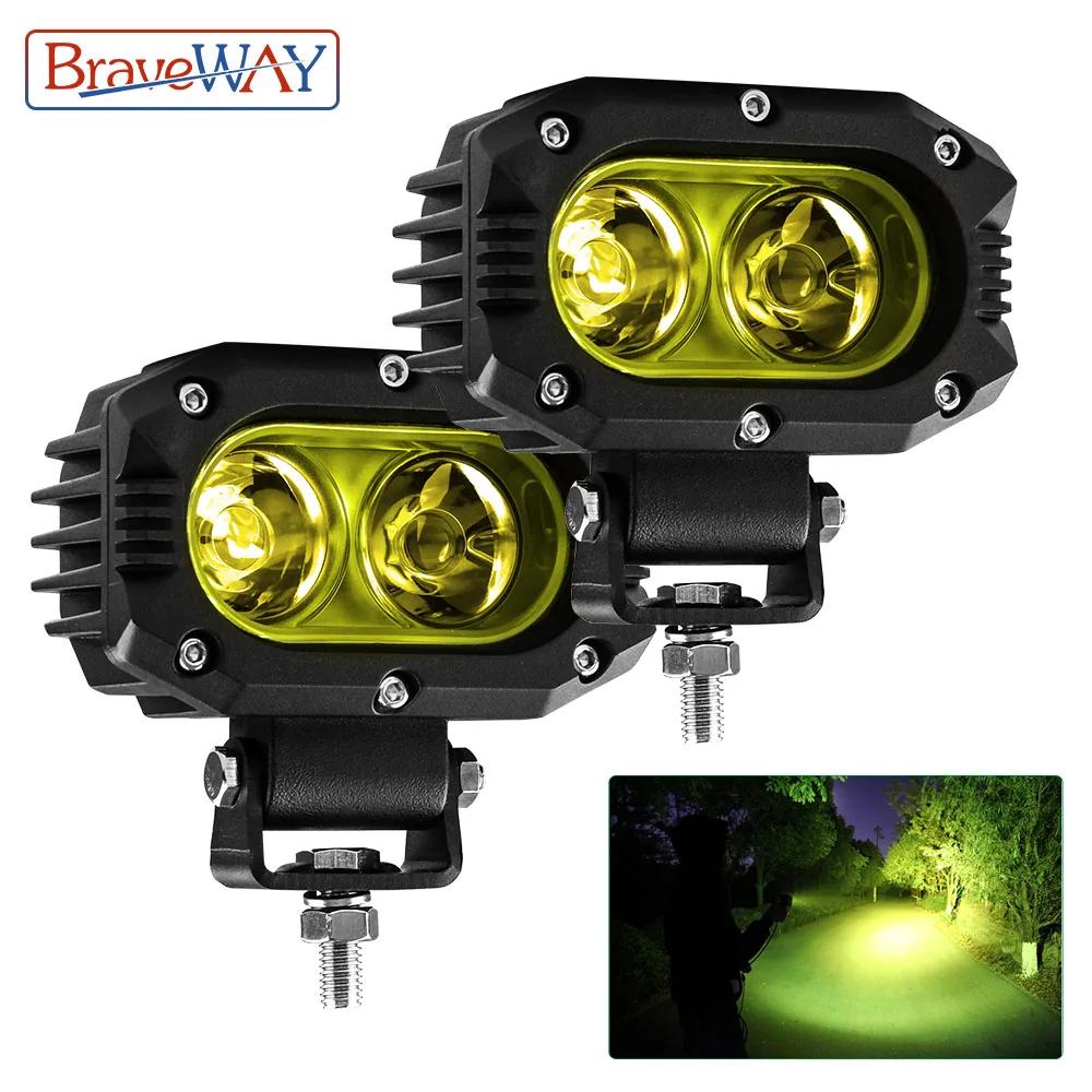 BraveWay  Ʈ ε LED ۾ Ʈ ,  ÷ , DRL 4x4 LED Ȱ,  , ATV LED ,  Ʈ ڵ, 4 ġ